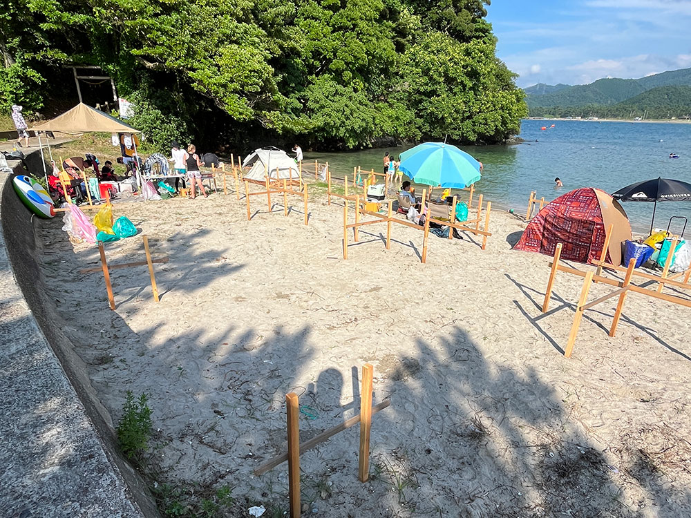 城山海水浴場BBQ指定区域
