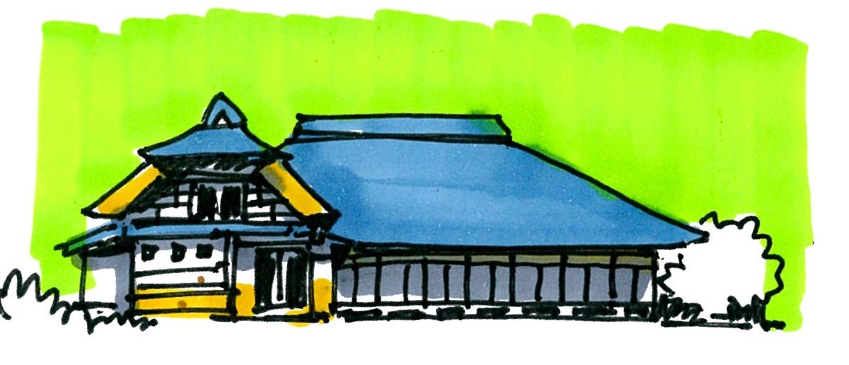 極入・兜造りの中門