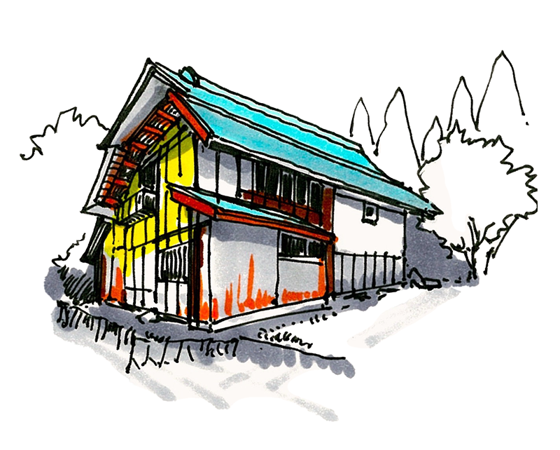 高目・兜屋根の家