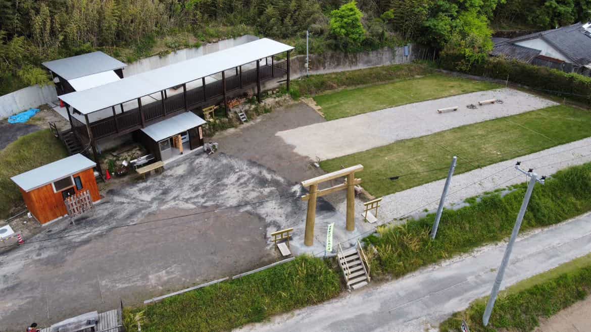 池田湖 金の鳥居 キャンプ場