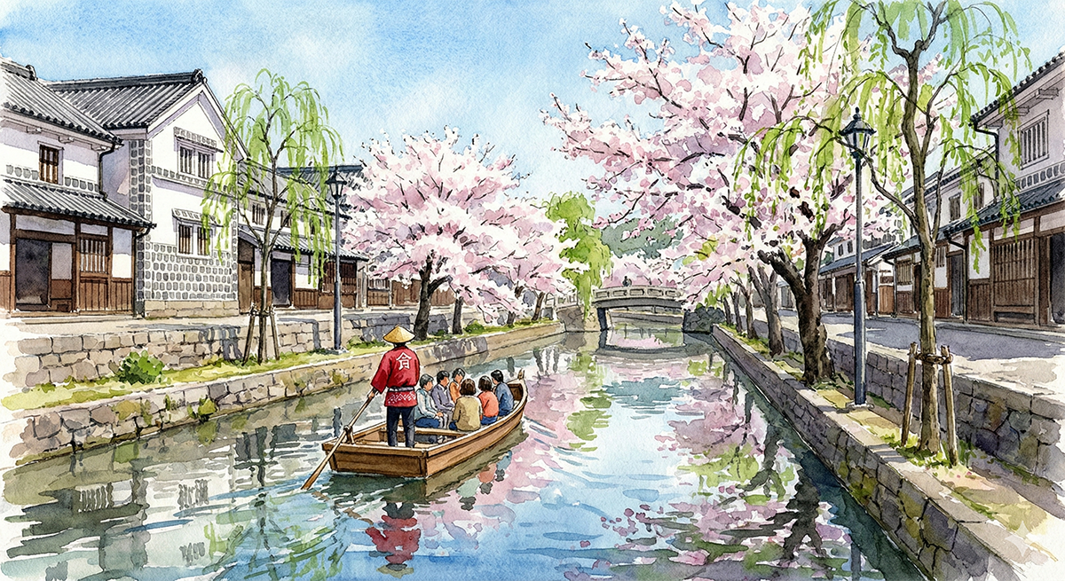 くらしき川舟流し