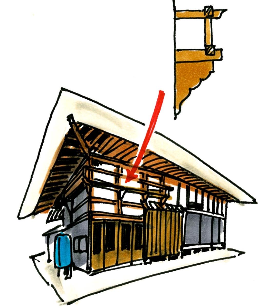 House with Railing in SHIRASAKA